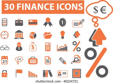 30 finance icons. vector