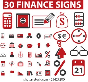 30 signos financieros. vector
