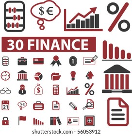 30 finance signs. vector