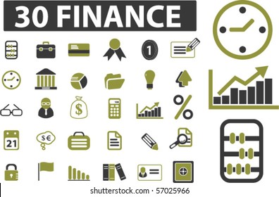 30 finance signs. vector