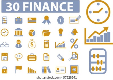 30 finance signs. vector