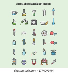 
30 full color laboratory icon set