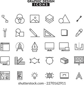 30 Graphic Design vector icon pack