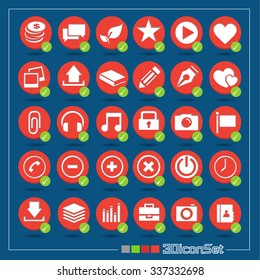 30 icons vector set for web and Application Design