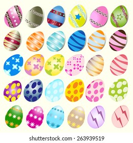 30 illustration of easter eggs