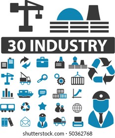 30 señales industriales. vector