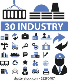 30 señales de industria y tecnología. vector
