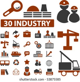 30 industry & technology signs. vector