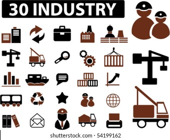 30 señales de industria y tecnología. vector