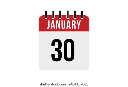 vector del calendario del 30 de enero. Icono de calendario diario de vector plano. vector de icono de calendario.