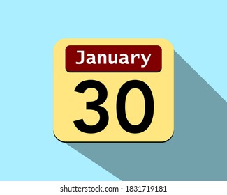 30. Januar - Vektorkunst eines Kalenderbildes