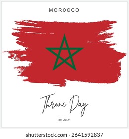 30 July Morocco Throne Day social media post banner poster template