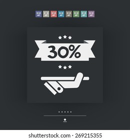 30% Label icon