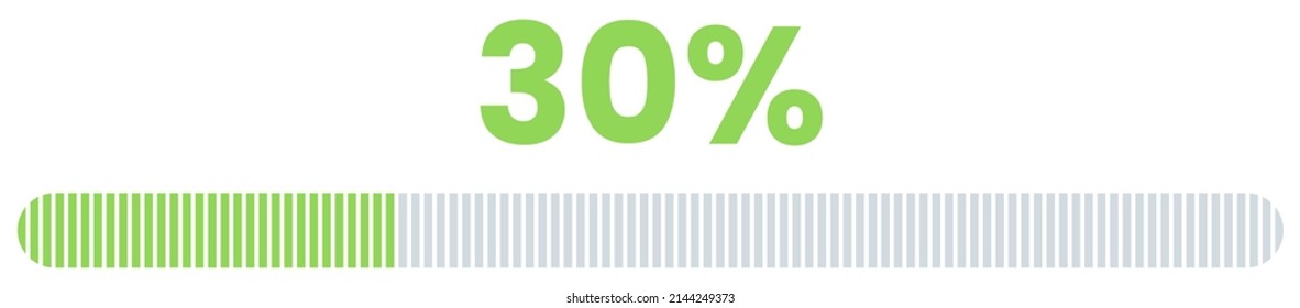 30% Loading. 30% progress bar Infographics vector, 30 Percentage ready to use for web design ux-ui