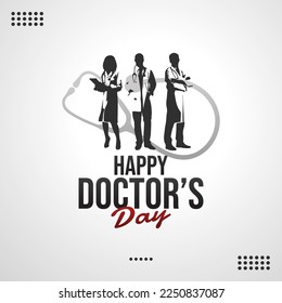 30 march - World Doctor's Day. lettering of happy doctor's day