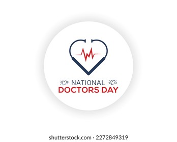 30 march - World Doctor's Day. World, international happy Doctor's Day flat vector logo design Vector illustration . For a poster, banner and greeting card. Vector Illustration of Doctor`s Day . 