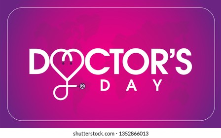 30 Mart Dünya Doktorlar Günü. Translation: March 30,  World Doctor's Day. concept greeting card, National Doctors Day Template calligraphy, vector, illustration. 