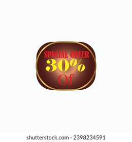 30% del vector de icono de mega venta