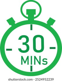 30 minutes green stopwatch eps 10
