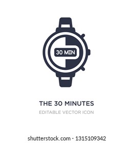 the 30 minutes icon on white background. Simple element illustration from Other concept. the 30 minutes icon symbol design.