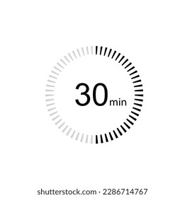 30 Minuten Timer Icon, 30 min Digital Timer. Uhr und Uhr, Timer, Countdown.