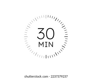 30 minutes timers Clocks, Timer 30 min icon vector