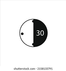 30 minutes vector type icon