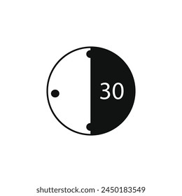 30 minutes vector type icon