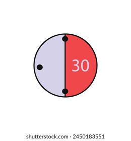 30 minutes vector type icon