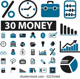 30 señales de dinero. vector