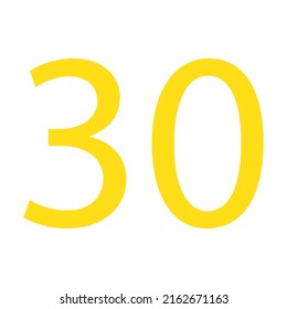 30 NUMBER SIMPLE CLIP ART VECTOR ILLUSTRATION