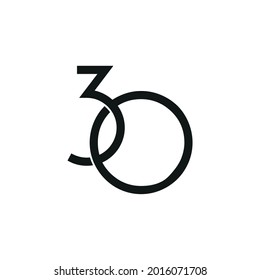 30 Number Typography Logo And Monogram