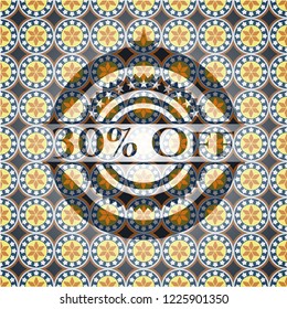 30% Off arabesque emblem. arabic decoration.