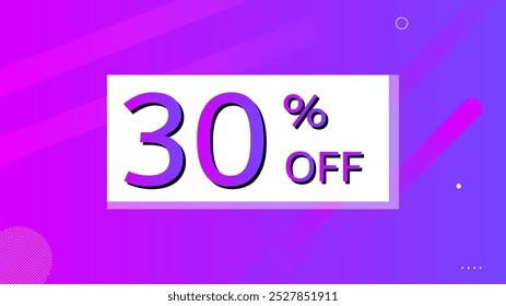30% off banner abstract background 