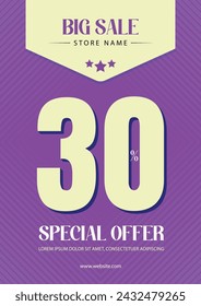  30% off Big Sale Special Offer Poster