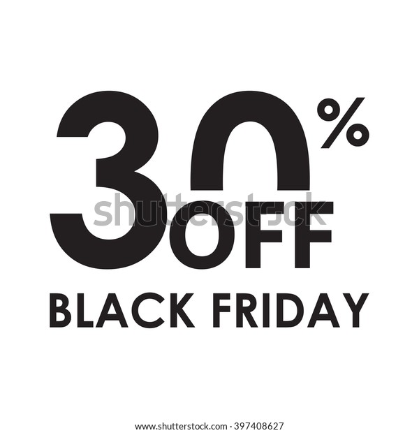 30 Off Black Friday Design Template Stock Vector Royalty Free