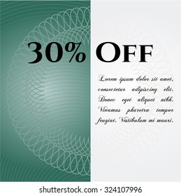 30% Off card or poster
