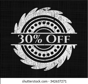 30% Off chalkboard emblem