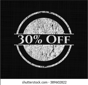 30% Off chalkboard emblem
