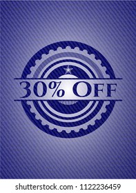 30% Off with denim texture