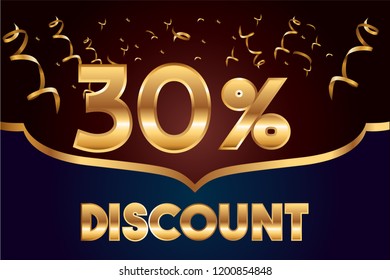 30% off discount promotion sale,  sale promo marketing.