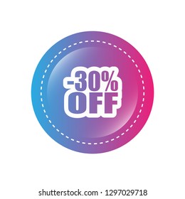 -30% OFF - glossy round button