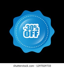 -30% OFF - glossy round button