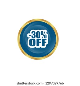-30% OFF - glossy round button