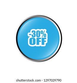 -30% OFF - glossy round button