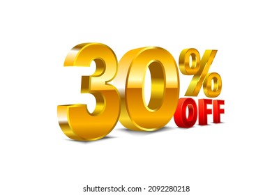 2,054 30 Off Gold Images, Stock Photos & Vectors | Shutterstock