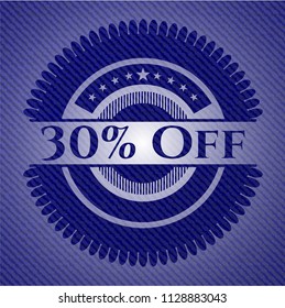 30% Off jean background