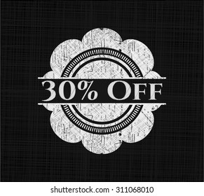 30% Off on chalkboard