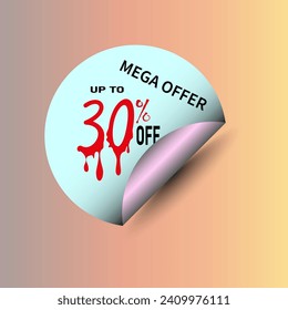 UP TO 30% off the peeling effect sticker.