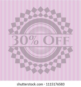  30% Off pink emblem. Vintage.